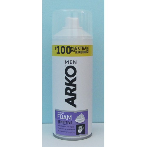 Піна для гоління Arko Extra Sensitive (біла) для чутливої шкіри 300мл