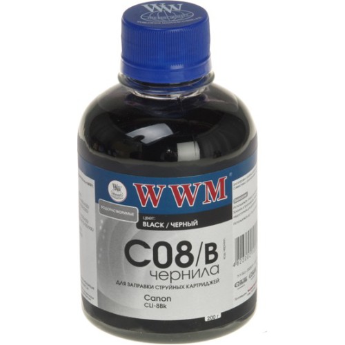 Чорнила для Canon WWM C08 /B (CLI-8) BLACK (чорна) 200гр