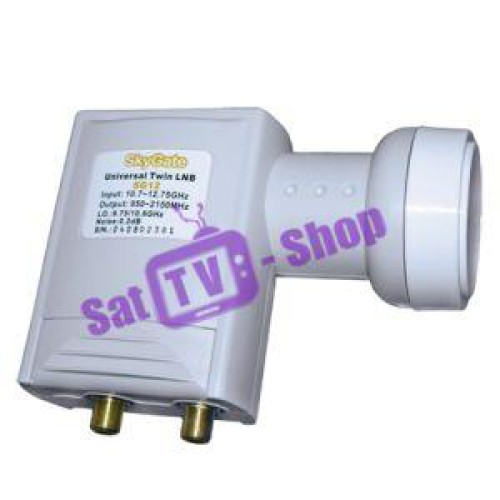 Sat-конвектор Un.Twin (2) SkyGate SG12 0,2dB, позолоченний вихід, видвижний футляр