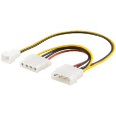 Кабель перехід живлення PATA4pin->Вентилятор3pin->PATA4pin Gembird CC-PSU-5