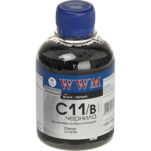 Чорнила для CANON WWM С11 /B BLACK (чорна) (CL521bk) 200гр
