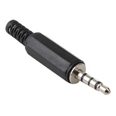 Штекер miniJAC 3,5mm 4pin стерео+video
