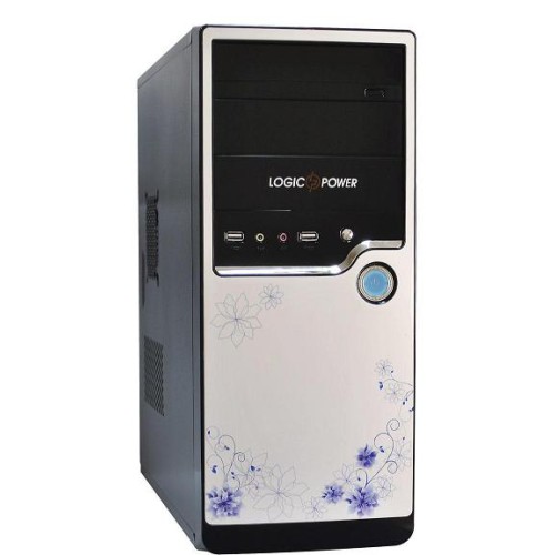 Корпус Logicpower 4420 БЖ-400W(20+4 /4 /3ATA /1SATA /FDD) ATX чорню-білий декор