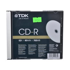 Диск CD-R ТDК 700мв 80хв 52х slim box 1шт