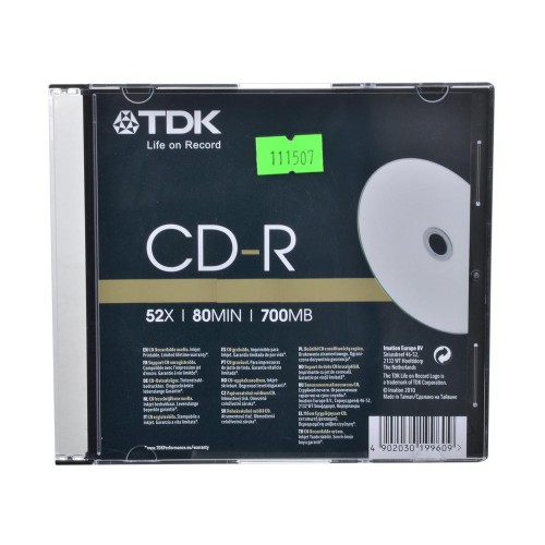 Диск CD-R ТDК 700мв 80хв 52х slim box 1шт