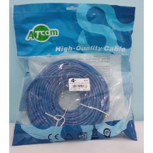 Кабель UTP Patch cord Cat5e 30м Atcom (синій)