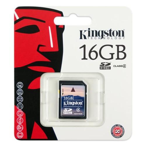 Накопичувач Flash SD 16Gb Kingston class 4