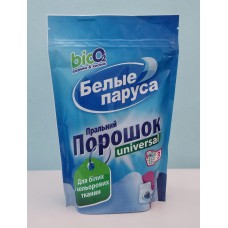 Акція Пральний порошок Білі вітрила універсальний для білий кольорових речей пакет /400гр