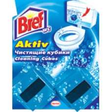 Засіб для унітазів кубики Bref активна чистота (ефект синій води)2х50 /100гр