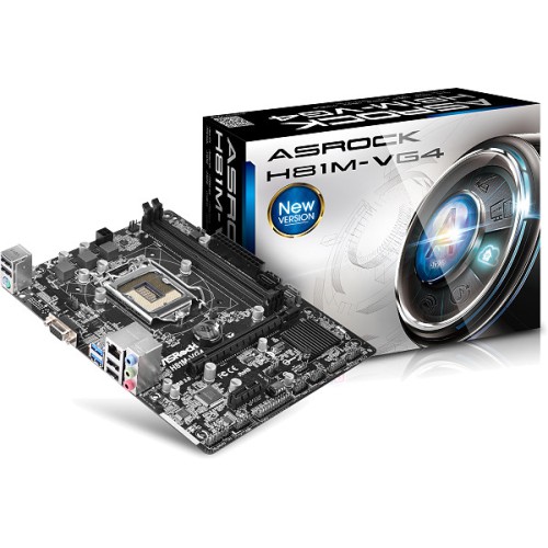 Материнська плата S1150 Asrock H81M-VG4 (Intel Н81 /2x /DDR3 /16Gb /audio) mATX BOX