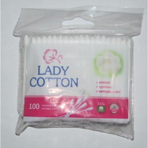 Акція Ватні палички Lady Cotton пакет /100шт