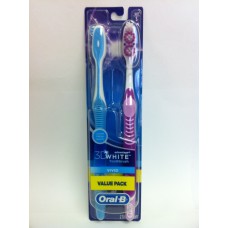 Акція Зубна щітка Oral-B 3D-White відбілювання (середня) 1+1 /2шт