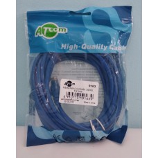 Кабель UTP Patch cord Cat5e 5 м Atcom 24AWG синій