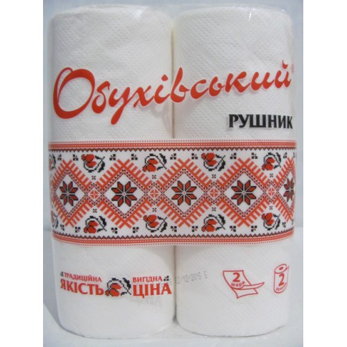 Акція Рушник двошаровий Обухівський /2 рул.