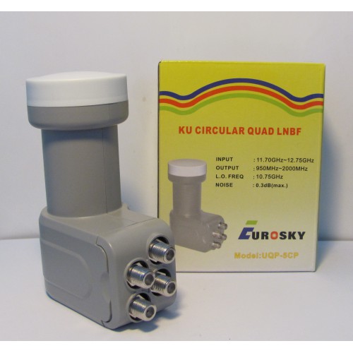 Sat-конвектор Circular Quad (4) EuroSky LNBF UQP-5CP 0, 3dB