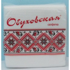 Серветка Обухівська 23х24 біла /40шт