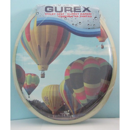 Кришка для унітаза Gurex м'яка з малюнком /шт