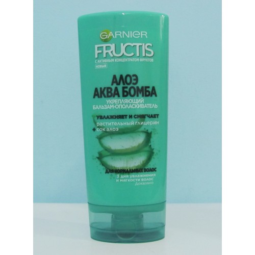 Акція Бальзам-ополаскувач Garnier Fructis Алое Аква Бомба укріплення та зволоження для норммального волосся /200мл