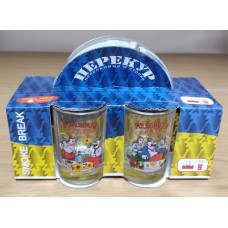 Сервіз горілчаний "Перекур" 2 чарки 50мл+попільничка (8221)