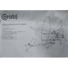 Sat-антена Corab ASC-800M 860x800мм /компл
