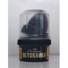 Крем для взуття Blyskavka чорний з губкою /50мл