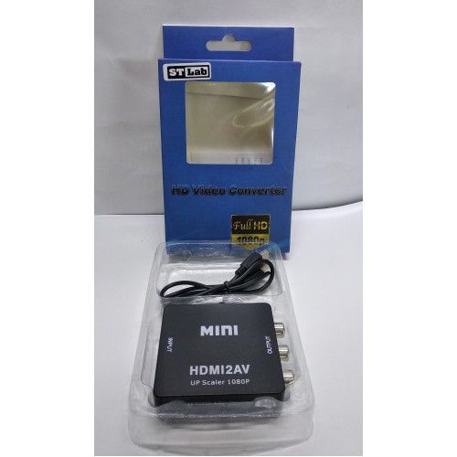 Перехідник HDMI toRSA /AV /CVBS ST Lab U-995 (адаптор) чорний