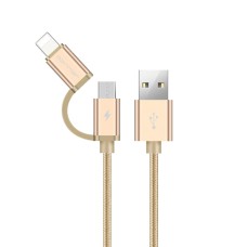 Кабель 2в1 USB AM- micro /Lightning Jellico CS-15 3.1A /1m