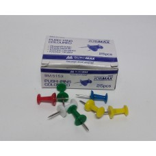 Кнопки гвоздик Buromax кольорові ВМ.5153 25шт /пачка