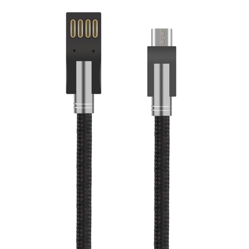 Кабель USB AM /micro USB 1м Wesdar T28 2А чорний метал
