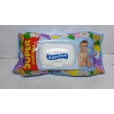 Акція Серветка волога дитячий Super Fresh ромашка з клапаном /120шт