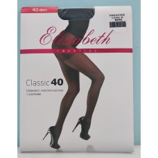 Колготки капронові Elizabeth Prestige Classic 40ден 5 розмір Чорний /шт