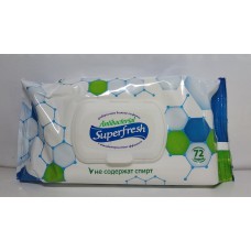 Акція Серветка волога Super Fresh антибактеріальні з клапаном /72шт