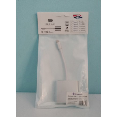 Перехідник USB 3.1(Type-C) на HDMI /(Type-C female) /USB 3.0