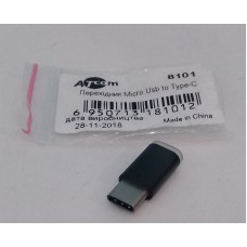 Перехідник USB microUSB to Type-C Atcom 8101