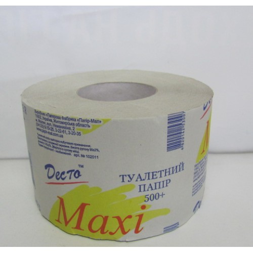 Папір туалетний Maxi 500 на гільзі /шт