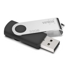 Акція Накопичувач Flash USB2.0 32Gb Verico Flip сріб.