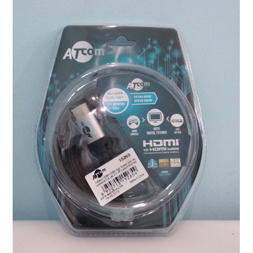 З'єднувач HDMI 2m Atcom High Speed Ver2.0 4К (15265)