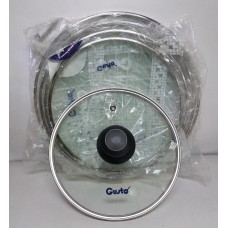 Кришка склянна для кастрюлі сковород. Gusto GT-8100-22 22см з ручкою /шт