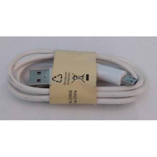 Кабель USB AM /micro USB 1м довгий роз'єм GH39-01578B Білий