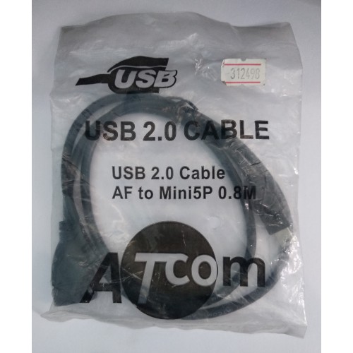 Перехідник USB AF /miniUSB OTG 5p 0, 8м