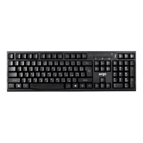 Клавіатура USB Ergo K-280HUB USB 2.0 port чорна