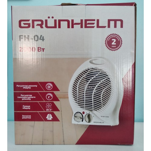 Обігрівач тепловий вентилятор Grunhelm FH-04 2000B