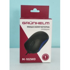 Мишка USB Grunhelm M-102WD чорно-синя