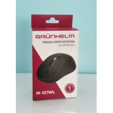 Мишка USB Grunhelm M-107WL безпровідна чорна