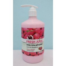 Акція Гель-крем для душу Fresh Juice дозатор лічи малина з маслом шореа /750мл