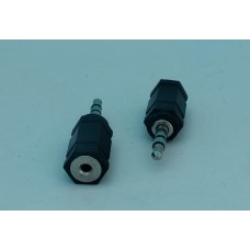 Переход Audio штекер (папа) 3,5mm-гніздо (мама) 2,5mm stereo чорний