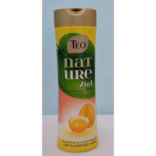 Акція Шампунь Teo Nature 2in1 Egg (яєчн.) для сухого пошкодженого волосся /350мл