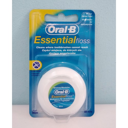Акція Зубна нитка Oral Essential floss м'ятна 50м