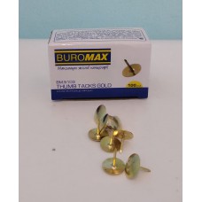 Кнопки Buromax (золотисті) ВМ.5103 100шт /пачка
