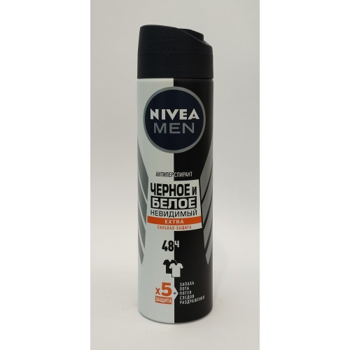 Акція Дезодорант чоловічий спрей Nivea Невидимий захист Extra 150мл